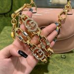 Túi Gucci Bamboo 1947 Mini Top Handle Siêu Cấp Màu Hồng Bóng