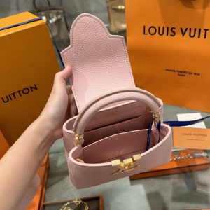 Túi Louis Vuitton LV Capucines Mini Màu Hồng Like Auth (3)