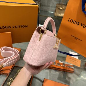 Túi Louis Vuitton LV Capucines Mini Màu Hồng Like Auth (3)
