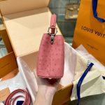 Túi Xách Louis Vuitton Capucines Da Đà Điểu Nhập Khẩu Màu Hồng (8)