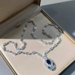 Vòng Cổ Bvlgari Mặt Rắng Chế Tác Vàng Trắng Kim Cương Tự Nhiên (1)