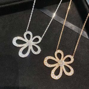 Vòng Cổ Van Cleef & Arpels Flowerlace Pendant Chế Tác 18K (2)