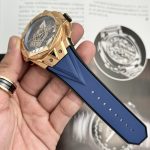 Đồng Hồ Hublot Big Bang Sang Bleu II Vàng Hồng Dây Xanh BBF 45mm (1)