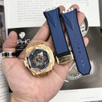Đồng Hồ Hublot Big Bang Sang Bleu II Vàng Hồng Dây Xanh BBF 45mm (1)