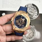 Đồng Hồ Hublot Big Bang Sang Bleu II Vàng Hồng Dây Xanh BBF 45mm (1)