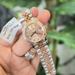 Đồng Hồ Rolex DateJust Nữ Bọc Vàng Dây Demi Nhà Máy GM Tốt Nhất (1)