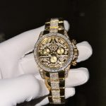 Đồng Hồ Rolex Daytona Chế Tác Bọc Vàng Độ Moisasnite Eye Of Tiger 40mm (1)