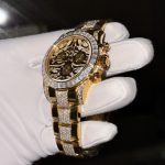 Đồng Hồ Rolex Daytona Chế Tác Bọc Vàng Độ Moisasnite Eye Of Tiger 40mm (1)