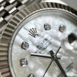 Đồng Hồ Rolex Nam Rep 11 Độ Mặt Xà Cừ Cọc Moissanite DateJust 41mm (1)