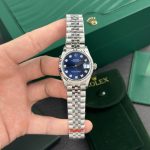 Đồng Hồ Rolex Nữ DateJust Replica Cao Cấp Mặt Xanh Blue 31mm (3)