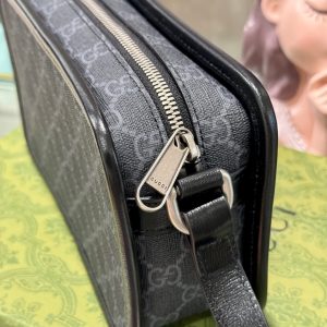 Túi Đeo Chéo Nam Gucci Mini Bag GG Retro Màu Đen Siêu Cấp 22x14x6cm (7)