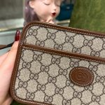 Túi Đeo Chéo Nam Gucci Mini Bag GG Retro Màu Nâu Siêu Cấp 22x14x6cm (6)