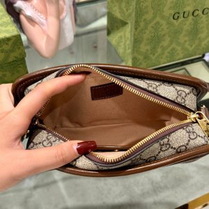 Túi Đeo Chéo Nam Gucci Mini Bag GG Retro Màu Nâu Siêu Cấp 22x14x6cm (6)