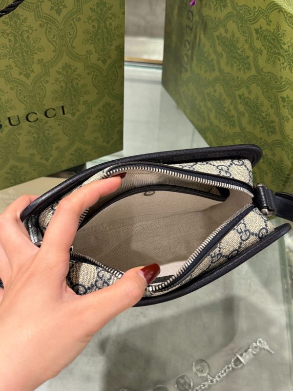 Túi Đeo Chéo Nam Gucci Mini Bag GG Retro Siêu Cấp 22x14x6cm (3)