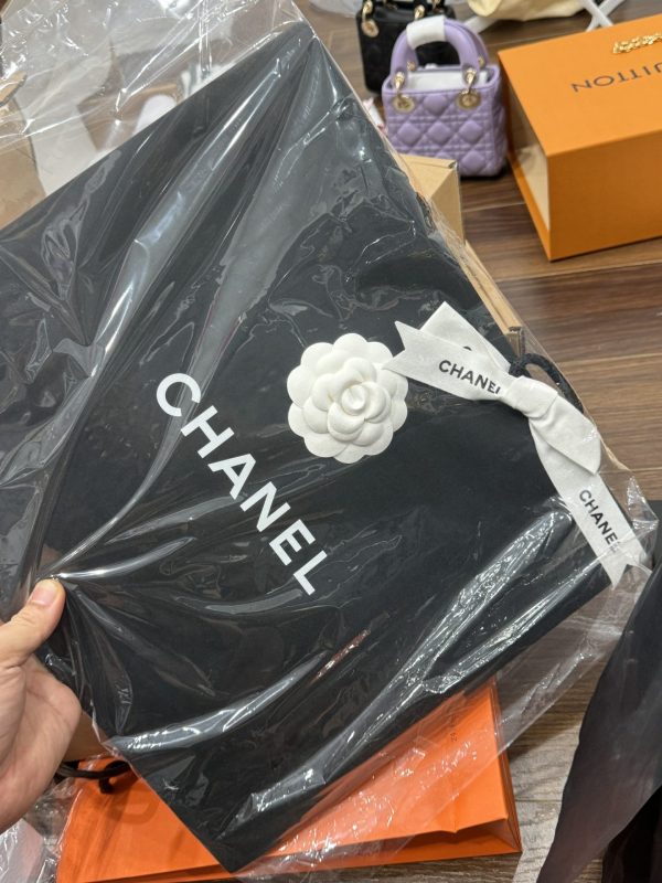 Túi Xách Chanel Classic Like Auth Nữ Màu Đen Da Hạt 25cm (2)