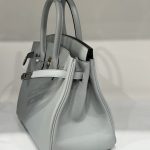 Túi Xách Hermes Birkin PHW Togo Nữ Màu Xám Khoá Bạc Siêu Cấp 25cm (2)