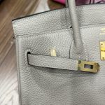 Túi Xách Hermes Birkin PHW Togo Replica Replica 11 Màu Xám Khoá Vàng 25cm (2)