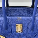 Túi Xách Nữ Hermes Birkin PHW Togo Màu Xanh Đậm Khoá Vàng Siêu Cấp 25cm (2)