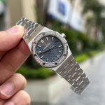 Đồng Hồ Audemars Piguet Royal Oak Rep 11 Mặt Xanh Dây Thép Nữ 34mm (1)