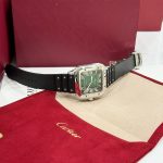 Đồng Hồ Cartier Rep 11 Santos WSSA0061 Mặt Xanh Green Dây Cao Su BVF 39 (1)