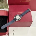 Đồng Hồ Cartier Santos Replica 11 Nam Mặt Trắng Dây Cao Su BV Factory 39 (2)