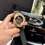 Đồng Hồ Hublot Replica 11 Big Bang Sang Bleu ll King Gold Mặt Đen BBF 45mm (2)