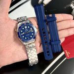 Đồng Hồ Omega Seamaster Demi Vàng Hồng Mặt Xanh Dương VSF 42mm (5)
