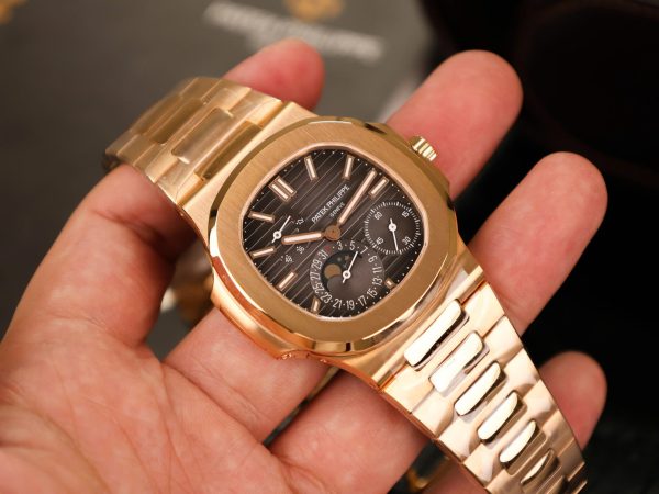 Đồng Hồ Patek Philippe Chế Tác Nautilus 5712 Bọc Vàng Thật Full Chức Năng PPF 40mm (12)