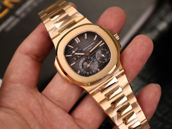 Đồng Hồ Patek Philippe Chế Tác Nautilus 5712 Bọc Vàng Thật Full Chức Năng PPF 40mm (12)