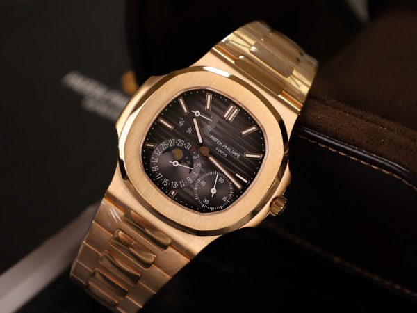 Đồng Hồ Patek Philippe Chế Tác Nautilus 5712 Bọc Vàng Thật Full Chức Năng PPF 40mm (12)