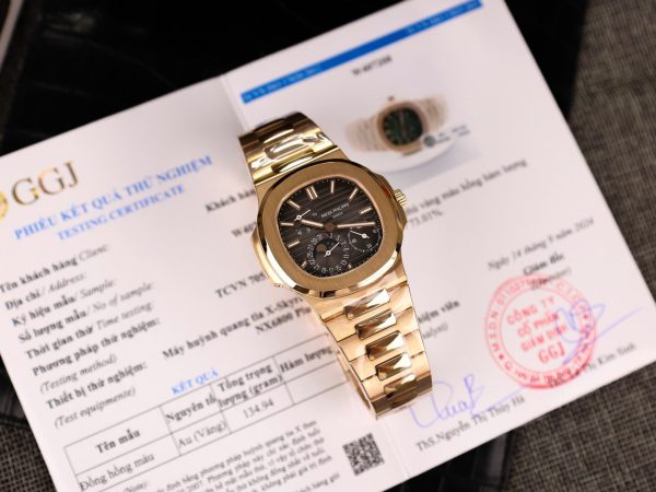 Đồng Hồ Patek Philippe Chế Tác Nautilus 5712 Bọc Vàng Thật Full Chức Năng PPF 40mm (12)