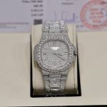 Đồng Hồ Patek Philippe Nautilus 5719 Đính Full Kim Cương Nhân Tạo Moissanite 40mm (1)