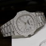 Đồng Hồ Patek Philippe Nautilus 5719 Đính Full Kim Cương Nhân Tạo Moissanite 40mm (1)