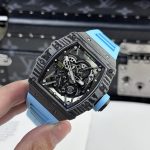 Đồng Hồ Richard Mille Chế Tác RM35-02 Vỏ Full Carbon Màu Xanh Dương BBR 44mm (2)
