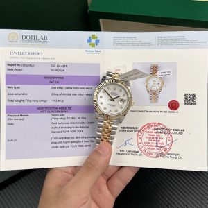 Đồng Hồ Rolex Chế Tác DateJust Nam Bọc Vàng Thật 18K Mặt MOP GM Factory 41mm (1)