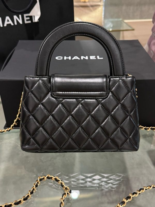Túi Xách Chanel 23K Kelly Nữ Da Bóng Màu Đen Siêu Cấp 19x13x7cm (2)