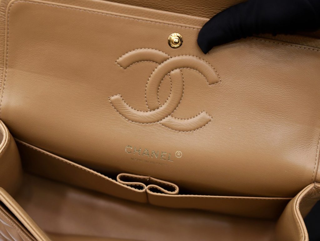 Túi Xách Chanel Classic Replica 11 Nữ Da Bê Màu Nâu 25cm (2)