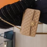 Túi Xách Chanel Classic Replica 11 Nữ Da Bê Màu Nâu 25cm (2)