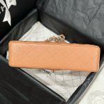 Túi Xách Chanel Classic Replica 11 Nữ Màu Nâu Khoá Vàng 25cm (2)