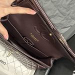 Túi Xách Chanel Classic Replica Cao Cấp Chất Da Hạt Khoá Vàng 25cm (2)