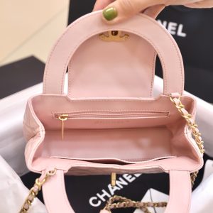 Túi Xách Chanel Kelly Nữ Màu Hồng Nhạt Like Auth 19x13x7cm (2)
