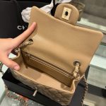 Túi Xách Chanel Replica 11 Nữ Da Bê Màu Nâu 20cm (2)