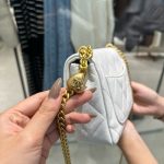 Túi Xách Đeo Chéo Chanel Classic Like Auth Nữ Màu Trắng 20x14x8cm (2)
