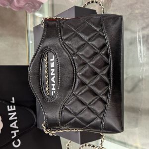 Túi Xách Nữ Chanel 31 Mini Da Bò Màu Đen Like Auth 20x14x4cm (2)