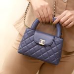 Túi Xách Nữ Chanel Kelly Like Auth Màu Xanh Blue 19x13x7cm (2)
