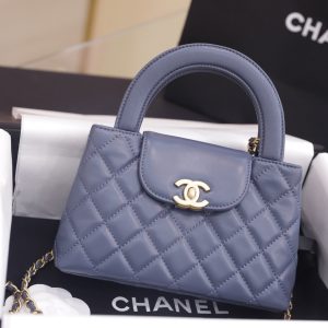 Túi Xách Nữ Chanel Kelly Like Auth Màu Xanh Blue 19x13x7cm (2)