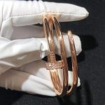 Vòng Tay Cartier Thiết Kế Hình Đinh Tán Chế Tác Vàng Hồng 18K Đính Kim Cương Tự Nhiên (2)