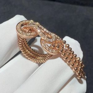 Bông Tai Cartier Agrafe Đính Kim Cương Tự Nhiên Vàng Hồng 18K Tuỳ Chỉnh (2)