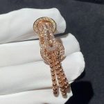Bông Tai Cartier Agrafe Đính Kim Cương Tự Nhiên Vàng Hồng 18K Tuỳ Chỉnh (2)