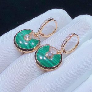 Bông Tai Cartier Amulette Đá Quý Kim Cương Vàng Hồng 18K Chế Tác (2)